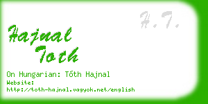 hajnal toth business card